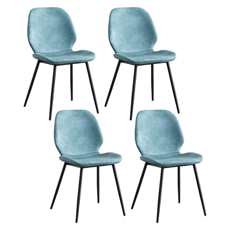 Contemporary Home Upholstered Side Chair Matte Finish Wingback Dining Chair Blue 4 Piece Set Clearhalo ' kitchen&dining_furn' 'Dining Chairs' 'Dining Tables & Seating' 'dining_chair' 'furn' 'furn_dining_chair' 'Furniture' 'furniture_dining_chair' 'Kitchen & Dining Furniture' 'kitchen' 4207586