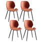 Contemporary Home Upholstered Side Chair Matte Finish Wingback Dining Chair Orange Red 4 Piece Set Clearhalo ' kitchen&dining_furn' 'Dining Chairs' 'Dining Tables & Seating' 'dining_chair' 'furn' 'furn_dining_chair' 'Furniture' 'furniture_dining_chair' 'Kitchen & Dining Furniture' 'kitchen' 4207591