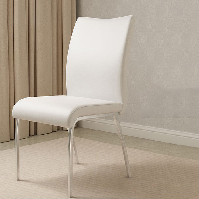 Glam PU Leather Dining Armless Chair Metal Dining Room Chairs for Home Use Clearhalo ' kitchen&dining_furn' 'Dining Chairs' 'Dining Tables & Seating' 'dining_chair' 'furn' 'furn_dining_chair' 'Furniture' 'furniture_dining_chair' 'Kitchen & Dining Furniture' 'kitchen' 4207605