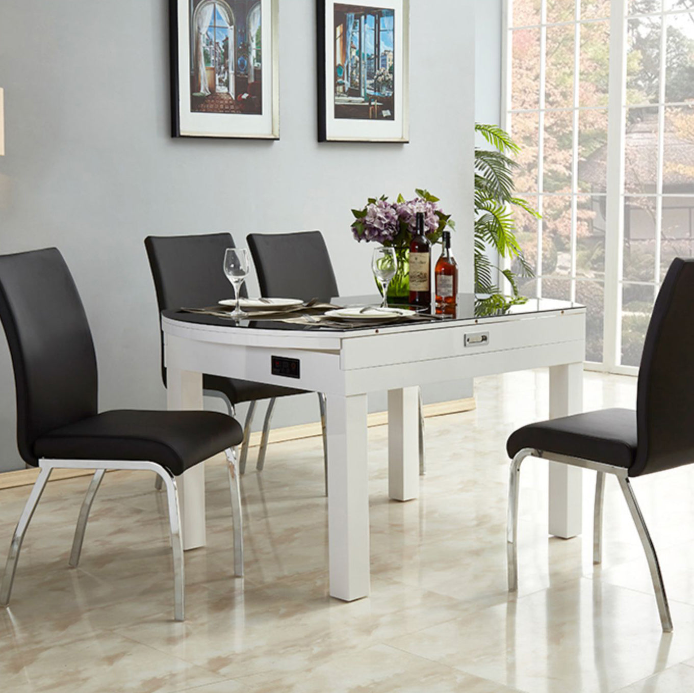 Glam PU Leather Dining Armless Chair Metal Dining Room Chairs for Home Use Clearhalo ' kitchen&dining_furn' 'Dining Chairs' 'Dining Tables & Seating' 'dining_chair' 'furn' 'furn_dining_chair' 'Furniture' 'furniture_dining_chair' 'Kitchen & Dining Furniture' 'kitchen' 4207610