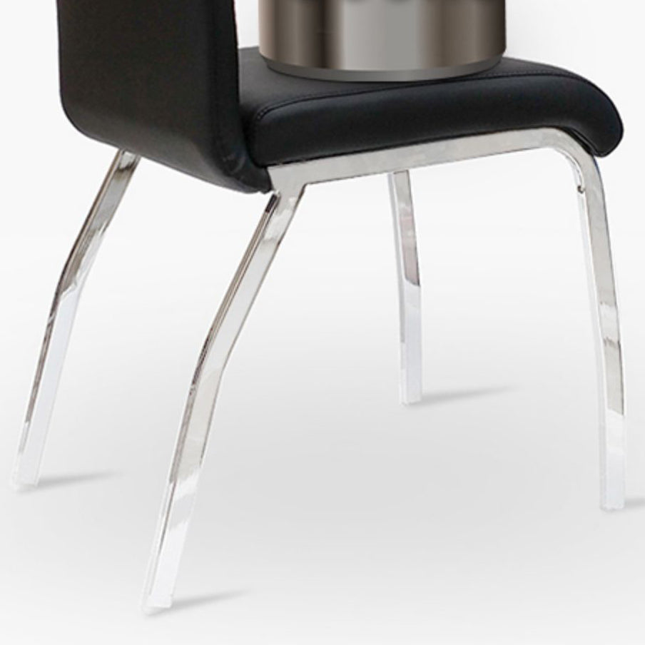 Glam PU Leather Dining Armless Chair Metal Dining Room Chairs for Home Use Clearhalo ' kitchen&dining_furn' 'Dining Chairs' 'Dining Tables & Seating' 'dining_chair' 'furn' 'furn_dining_chair' 'Furniture' 'furniture_dining_chair' 'Kitchen & Dining Furniture' 'kitchen' 4207618