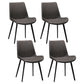 Contemporary Restaurant Leather Side Chair Solid Back Dining Chair Grey 4 Piece Set Clearhalo ' kitchen&dining_furn' 'Dining Chairs' 'Dining Tables & Seating' 'dining_chair' 'furn' 'furn_dining_chair' 'Furniture' 'furniture_dining_chair' 'Kitchen & Dining Furniture' 'kitchen' 4207630