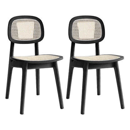 Contemporary Wood Dining Room Chair Open Back Dining Side Chair for Home Use Black 2 Piece Set Clearhalo ' kitchen&dining_furn' 'Dining Chairs' 'Dining Tables & Seating' 'dining_chair' 'furn' 'furn_dining_chair' 'Furniture' 'furniture_dining_chair' 'Kitchen & Dining Furniture' 'kitchen' 4207651