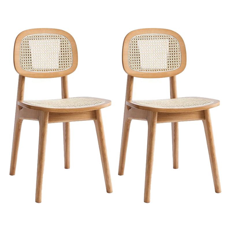 Contemporary Wood Dining Room Chair Open Back Dining Side Chair for Home Use Natural 2 Piece Set Clearhalo ' kitchen&dining_furn' 'Dining Chairs' 'Dining Tables & Seating' 'dining_chair' 'furn' 'furn_dining_chair' 'Furniture' 'furniture_dining_chair' 'Kitchen & Dining Furniture' 'kitchen' 4207652