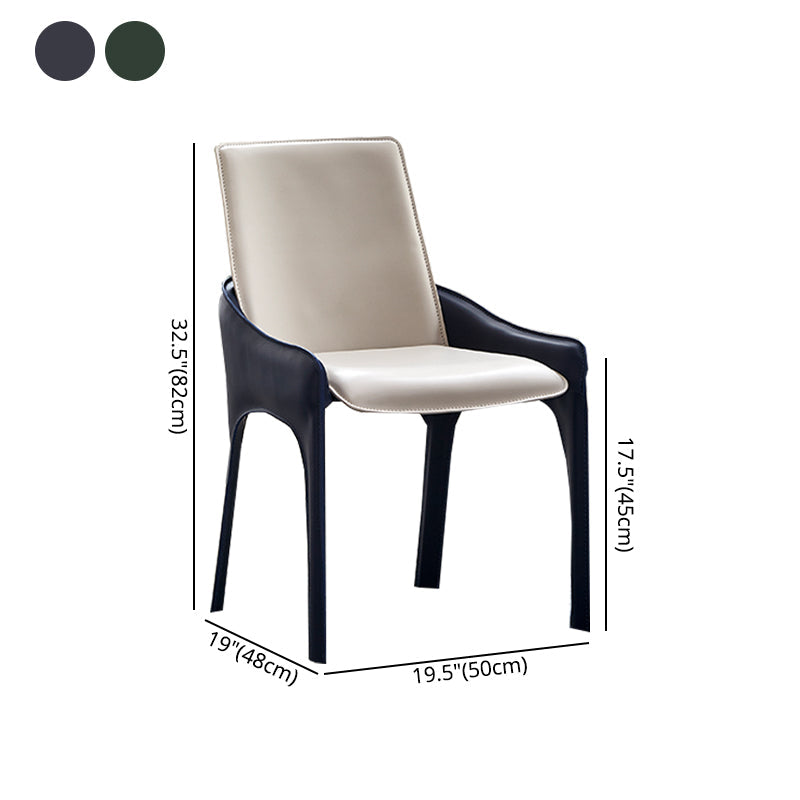 Modern Style Dining Armchairs Upholstered Solid Back Arm Chairs with Metal Legs Clearhalo ' kitchen&dining_furn' 'Dining Chairs' 'Dining Tables & Seating' 'dining_chair' 'furn' 'furn_dining_chair' 'Furniture' 'furniture_dining_chair' 'Kitchen & Dining Furniture' 'kitchen' 4207673