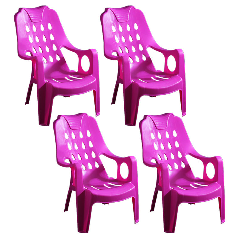 Modern Indoor Dining Arm Chairs Stackable Dining Armchairs with Plastic Legs Red 4 Piece Set Clearhalo ' kitchen&dining_furn' 'Dining Chairs' 'Dining Tables & Seating' 'dining_chair' 'furn' 'furn_dining_chair' 'Furniture' 'furniture_dining_chair' 'Kitchen & Dining Furniture' 'kitchen' 4207675