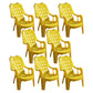 Modern Indoor Dining Arm Chairs Stackable Dining Armchairs with Plastic Legs Yellow 8 Piece Set Clearhalo ' kitchen&dining_furn' 'Dining Chairs' 'Dining Tables & Seating' 'dining_chair' 'furn' 'furn_dining_chair' 'Furniture' 'furniture_dining_chair' 'Kitchen & Dining Furniture' 'kitchen' 4207681