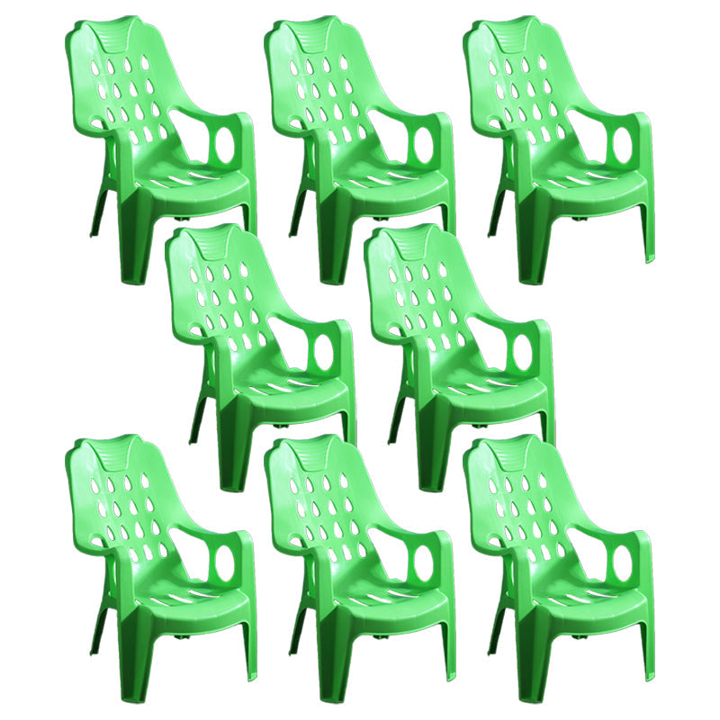 Modern Indoor Dining Arm Chairs Stackable Dining Armchairs with Plastic Legs Green 8 Piece Set Clearhalo ' kitchen&dining_furn' 'Dining Chairs' 'Dining Tables & Seating' 'dining_chair' 'furn' 'furn_dining_chair' 'Furniture' 'furniture_dining_chair' 'Kitchen & Dining Furniture' 'kitchen' 4207689