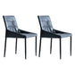 Contemporary Home Side Chair Solid Back Metal Upholstered Dining Room Chair (Set of 2) Gray Blue Clearhalo ' kitchen&dining_furn' 'Dining Chairs' 'Dining Tables & Seating' 'dining_chair' 'furn' 'furn_dining_chair' 'Furniture' 'furniture_dining_chair' 'Kitchen & Dining Furniture' 'kitchen' 4207693