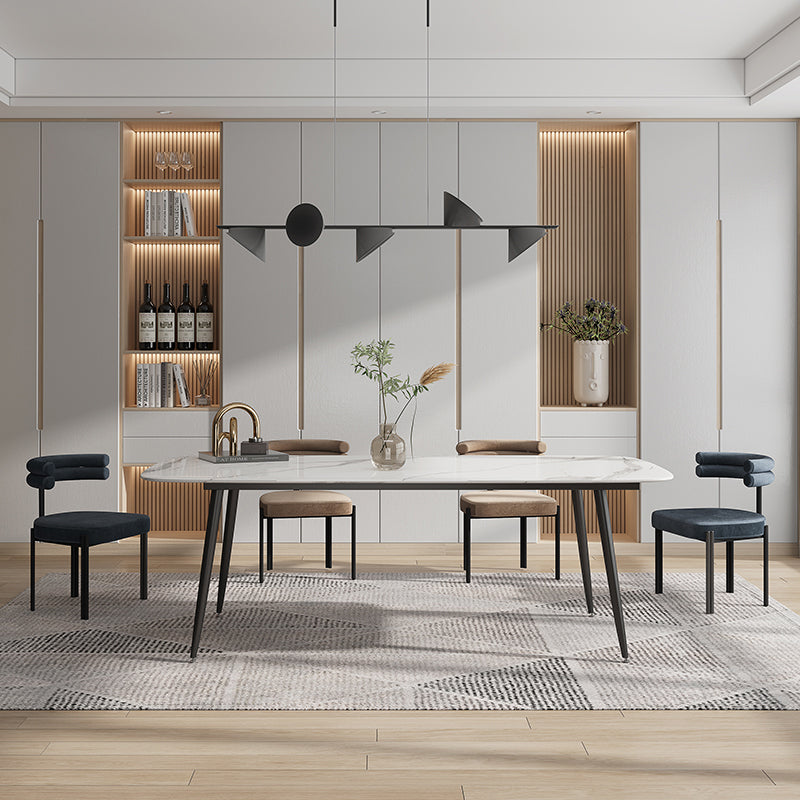 Designer Style Home Velvet Side Chair Matte Finish Open Back Dining Chairs (Set of 2) Clearhalo ' kitchen&dining_furn' 'Dining Chairs' 'Dining Tables & Seating' 'dining_chair' 'furn' 'furn_dining_chair' 'Furniture' 'furniture_dining_chair' 'Kitchen & Dining Furniture' 'kitchen' 4207712