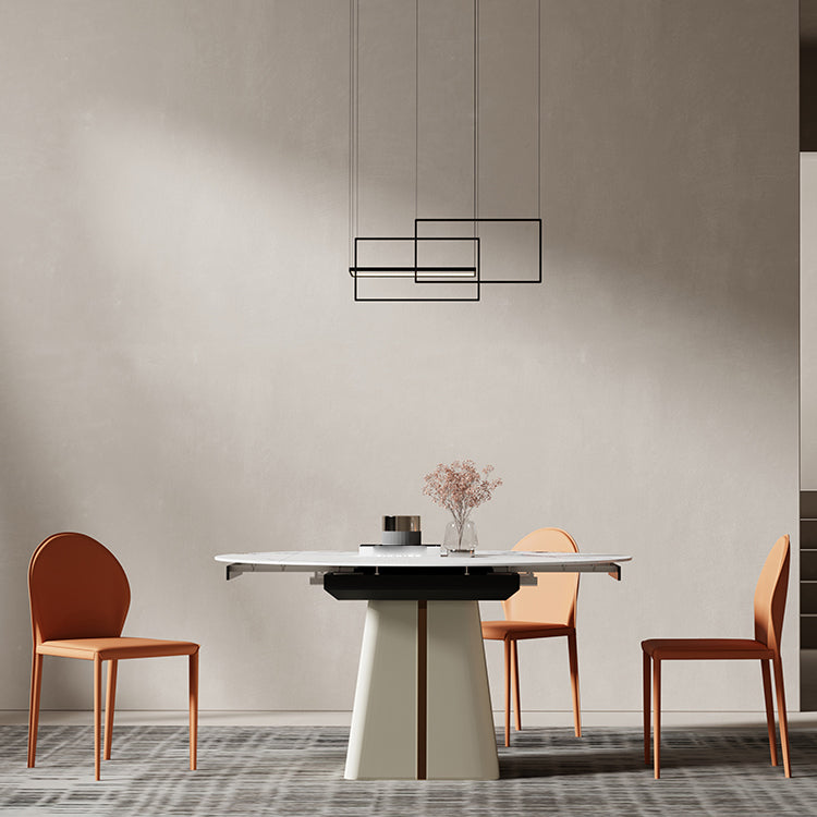 Minimalist Style Leather Dining Chairs Solid Back Armless Side Chairs for Home Use Clearhalo ' kitchen&dining_furn' 'Dining Chairs' 'Dining Tables & Seating' 'dining_chair' 'furn' 'furn_dining_chair' 'Furniture' 'furniture_dining_chair' 'Kitchen & Dining Furniture' 'kitchen' 4207724