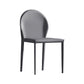 Minimalist Style Leather Dining Chairs Solid Back Armless Side Chairs for Home Use Silver Gray 1 Piece Clearhalo ' kitchen&dining_furn' 'Dining Chairs' 'Dining Tables & Seating' 'dining_chair' 'furn' 'furn_dining_chair' 'Furniture' 'furniture_dining_chair' 'Kitchen & Dining Furniture' 'kitchen' 4207733