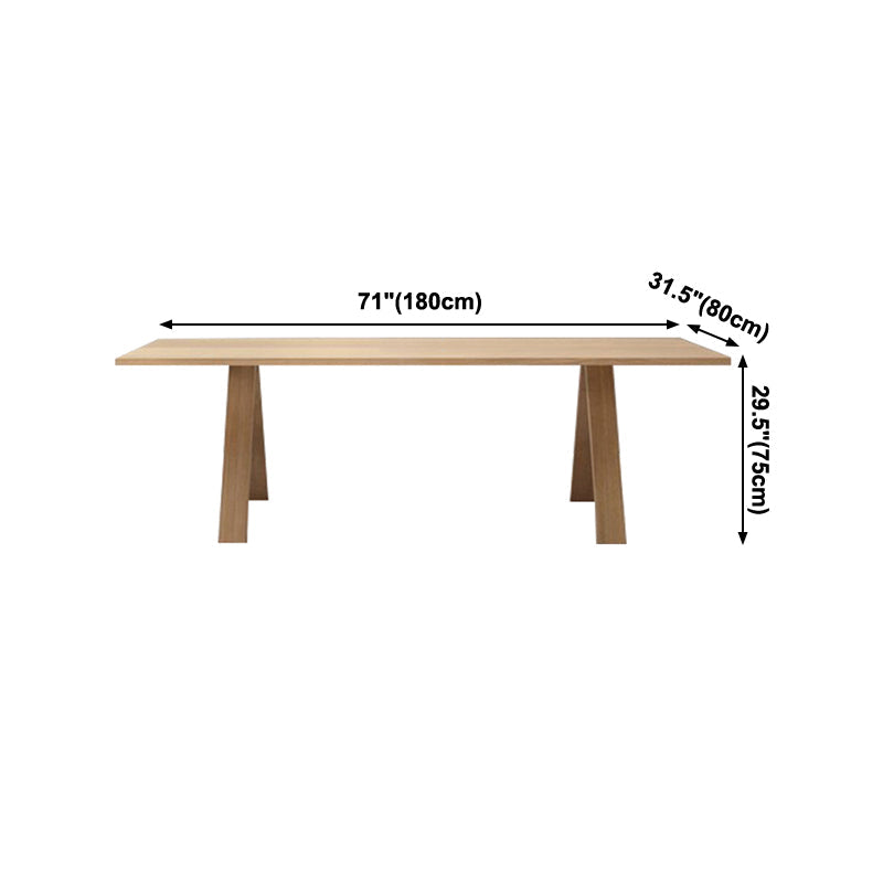 Solid Wood Contemporary Rectangular Table Wood Top Table for Dining Room and Kitchen Clearhalo ' dining_table' 'Dining Tables & Seating' 'Dining Tables' 'furn' 'furn_dining_table' 'Furniture' 'furniture_dining_table' 'Kitchen & Dining Furniture' 'kitchen&dining_furn' 'kitchen' 'kitchen_dining_table' 4207753