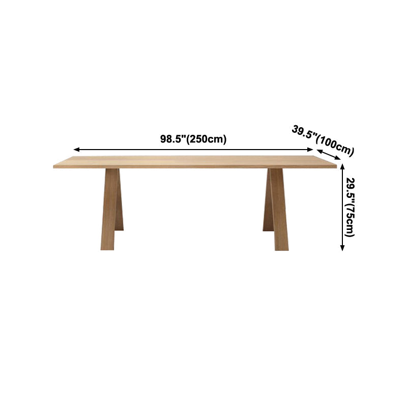 Solid Wood Contemporary Rectangular Table Wood Top Table for Dining Room and Kitchen Clearhalo ' dining_table' 'Dining Tables & Seating' 'Dining Tables' 'furn' 'furn_dining_table' 'Furniture' 'furniture_dining_table' 'Kitchen & Dining Furniture' 'kitchen&dining_furn' 'kitchen' 'kitchen_dining_table' 4207757