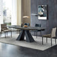 Industrial Black Standard Dining Table Sintered Stone Rectangle Dining Table for Kitchen Clearhalo ' dining_table' 'Dining Tables & Seating' 'Dining Tables' 'furn' 'furn_dining_table' 'Furniture' 'furniture_dining_table' 'Kitchen & Dining Furniture' 'kitchen&dining_furn' 'kitchen' 'kitchen_dining_table' 4207781