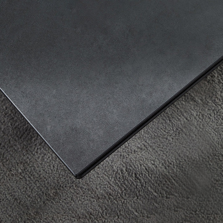 Industrial Black Standard Dining Table Sintered Stone Rectangle Dining Table for Kitchen Clearhalo ' dining_table' 'Dining Tables & Seating' 'Dining Tables' 'furn' 'furn_dining_table' 'Furniture' 'furniture_dining_table' 'Kitchen & Dining Furniture' 'kitchen&dining_furn' 'kitchen' 'kitchen_dining_table' 4207783