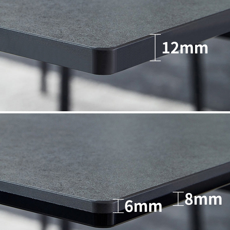 Industrial Black Standard Dining Table Sintered Stone Rectangle Dining Table for Kitchen Clearhalo ' dining_table' 'Dining Tables & Seating' 'Dining Tables' 'furn' 'furn_dining_table' 'Furniture' 'furniture_dining_table' 'Kitchen & Dining Furniture' 'kitchen&dining_furn' 'kitchen' 'kitchen_dining_table' 4207786