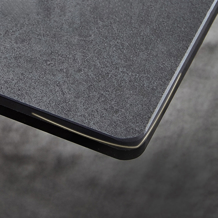 Industrial Black Standard Dining Table Sintered Stone Rectangle Dining Table for Kitchen Clearhalo ' dining_table' 'Dining Tables & Seating' 'Dining Tables' 'furn' 'furn_dining_table' 'Furniture' 'furniture_dining_table' 'Kitchen & Dining Furniture' 'kitchen&dining_furn' 'kitchen' 'kitchen_dining_table' 4207787