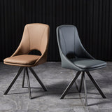 Contemporary Design Open Back Dining Side Chairs Leather Dining Chairs Clearhalo ' kitchen&dining_furn' 'Dining Chairs' 'Dining Tables & Seating' 'dining_chair' 'furn' 'furn_dining_chair' 'Furniture' 'furniture_dining_chair' 'Kitchen & Dining Furniture' 'kitchen' 4207801