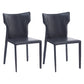Contemporary Metal Dining Armless Chair Faux Leather Side Chair for Home Use Black 2 Piece Set Clearhalo ' kitchen&dining_furn' 'Dining Chairs' 'Dining Tables & Seating' 'dining_chair' 'furn' 'furn_dining_chair' 'Furniture' 'furniture_dining_chair' 'Kitchen & Dining Furniture' 'kitchen' 4208278