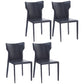 Contemporary Metal Dining Armless Chair Faux Leather Side Chair for Home Use Black 4 Piece Set Clearhalo ' kitchen&dining_furn' 'Dining Chairs' 'Dining Tables & Seating' 'dining_chair' 'furn' 'furn_dining_chair' 'Furniture' 'furniture_dining_chair' 'Kitchen & Dining Furniture' 'kitchen' 4208281