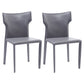 Contemporary Metal Dining Armless Chair Faux Leather Side Chair for Home Use Dark Gray 2 Piece Set Clearhalo ' kitchen&dining_furn' 'Dining Chairs' 'Dining Tables & Seating' 'dining_chair' 'furn' 'furn_dining_chair' 'Furniture' 'furniture_dining_chair' 'Kitchen & Dining Furniture' 'kitchen' 4208285