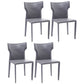 Contemporary Metal Dining Armless Chair Faux Leather Side Chair for Home Use Dark Gray 4 Piece Set Clearhalo ' kitchen&dining_furn' 'Dining Chairs' 'Dining Tables & Seating' 'dining_chair' 'furn' 'furn_dining_chair' 'Furniture' 'furniture_dining_chair' 'Kitchen & Dining Furniture' 'kitchen' 4208287