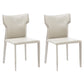 Contemporary Metal Dining Armless Chair Faux Leather Side Chair for Home Use Light Gray 2 Piece Set Clearhalo ' kitchen&dining_furn' 'Dining Chairs' 'Dining Tables & Seating' 'dining_chair' 'furn' 'furn_dining_chair' 'Furniture' 'furniture_dining_chair' 'Kitchen & Dining Furniture' 'kitchen' 4208291