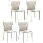 Contemporary Metal Dining Armless Chair Faux Leather Side Chair for Home Use Light Gray 4 Piece Set Clearhalo ' kitchen&dining_furn' 'Dining Chairs' 'Dining Tables & Seating' 'dining_chair' 'furn' 'furn_dining_chair' 'Furniture' 'furniture_dining_chair' 'Kitchen & Dining Furniture' 'kitchen' 4208293