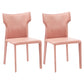 Contemporary Metal Dining Armless Chair Faux Leather Side Chair for Home Use Pink 2 Piece Set Clearhalo ' kitchen&dining_furn' 'Dining Chairs' 'Dining Tables & Seating' 'dining_chair' 'furn' 'furn_dining_chair' 'Furniture' 'furniture_dining_chair' 'Kitchen & Dining Furniture' 'kitchen' 4208296