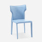 Contemporary Metal Dining Armless Chair Faux Leather Side Chair for Home Use Blue 1 Piece Clearhalo ' kitchen&dining_furn' 'Dining Chairs' 'Dining Tables & Seating' 'dining_chair' 'furn' 'furn_dining_chair' 'Furniture' 'furniture_dining_chair' 'Kitchen & Dining Furniture' 'kitchen' 4208300