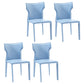 Contemporary Metal Dining Armless Chair Faux Leather Side Chair for Home Use Blue 4 Piece Set Clearhalo ' kitchen&dining_furn' 'Dining Chairs' 'Dining Tables & Seating' 'dining_chair' 'furn' 'furn_dining_chair' 'Furniture' 'furniture_dining_chair' 'Kitchen & Dining Furniture' 'kitchen' 4208302