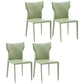 Contemporary Metal Dining Armless Chair Faux Leather Side Chair for Home Use Green 4 Piece Set Clearhalo ' kitchen&dining_furn' 'Dining Chairs' 'Dining Tables & Seating' 'dining_chair' 'furn' 'furn_dining_chair' 'Furniture' 'furniture_dining_chair' 'Kitchen & Dining Furniture' 'kitchen' 4208305