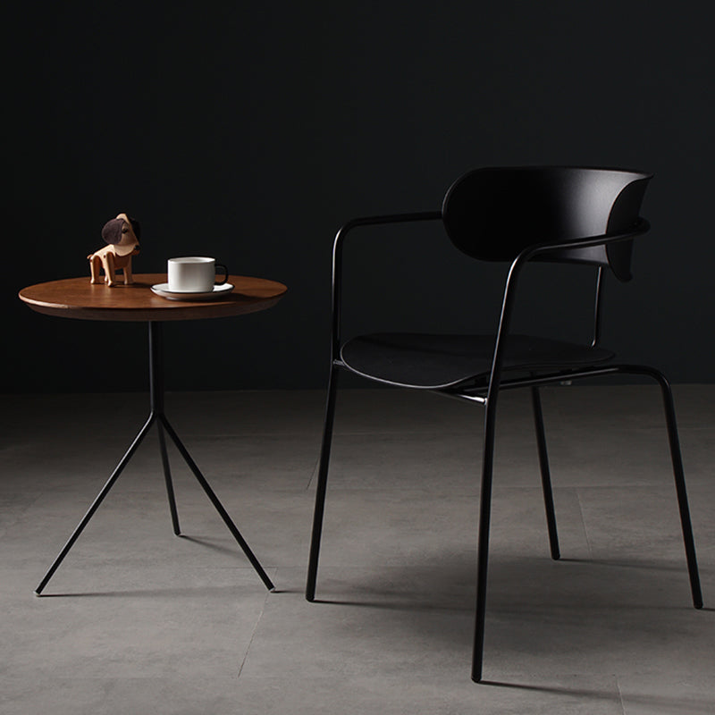 Contemporary Style Dining Chair Kitchen Open Back Arm Side Chair with Metal Legs Clearhalo ' kitchen&dining_furn' 'Dining Chairs' 'Dining Tables & Seating' 'dining_chair' 'furn' 'furn_dining_chair' 'Furniture' 'furniture_dining_chair' 'Kitchen & Dining Furniture' 'kitchen' 4209406