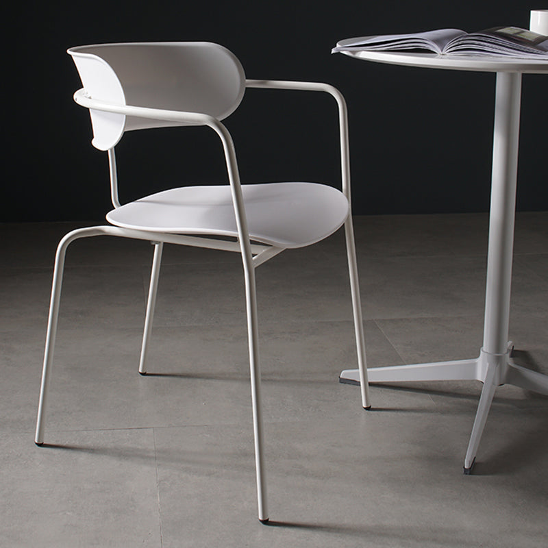 Contemporary Style Dining Chair Kitchen Open Back Arm Side Chair with Metal Legs Clearhalo ' kitchen&dining_furn' 'Dining Chairs' 'Dining Tables & Seating' 'dining_chair' 'furn' 'furn_dining_chair' 'Furniture' 'furniture_dining_chair' 'Kitchen & Dining Furniture' 'kitchen' 4209407