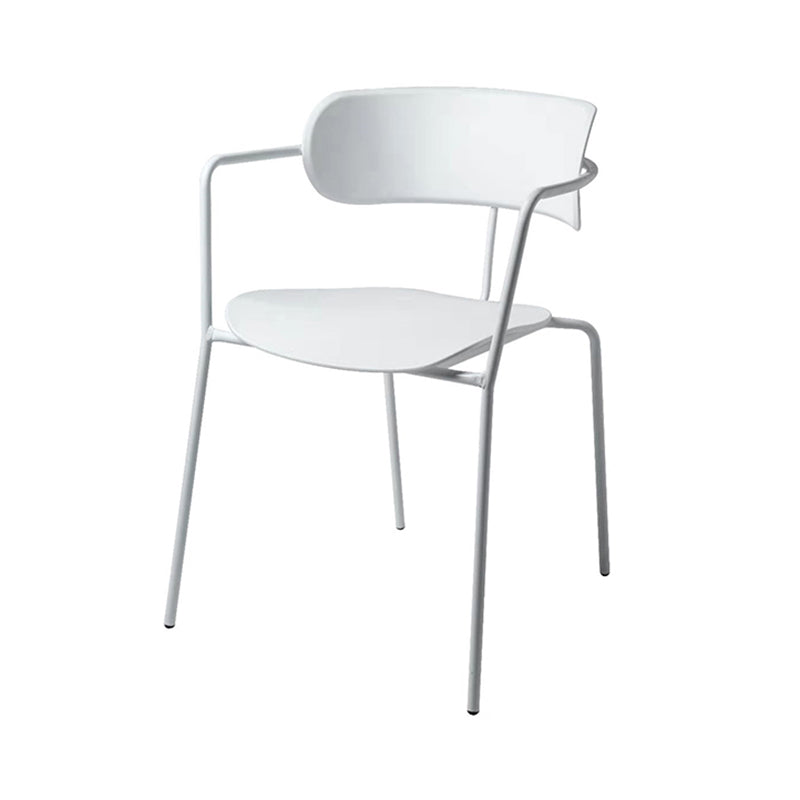 Contemporary Style Dining Chair Kitchen Open Back Arm Side Chair with Metal Legs Clearhalo ' kitchen&dining_furn' 'Dining Chairs' 'Dining Tables & Seating' 'dining_chair' 'furn' 'furn_dining_chair' 'Furniture' 'furniture_dining_chair' 'Kitchen & Dining Furniture' 'kitchen' 4209412