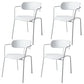 Contemporary Style Dining Chair Kitchen Open Back Arm Side Chair with Metal Legs White 4 Piece Set Clearhalo ' kitchen&dining_furn' 'Dining Chairs' 'Dining Tables & Seating' 'dining_chair' 'furn' 'furn_dining_chair' 'Furniture' 'furniture_dining_chair' 'Kitchen & Dining Furniture' 'kitchen' 4209416
