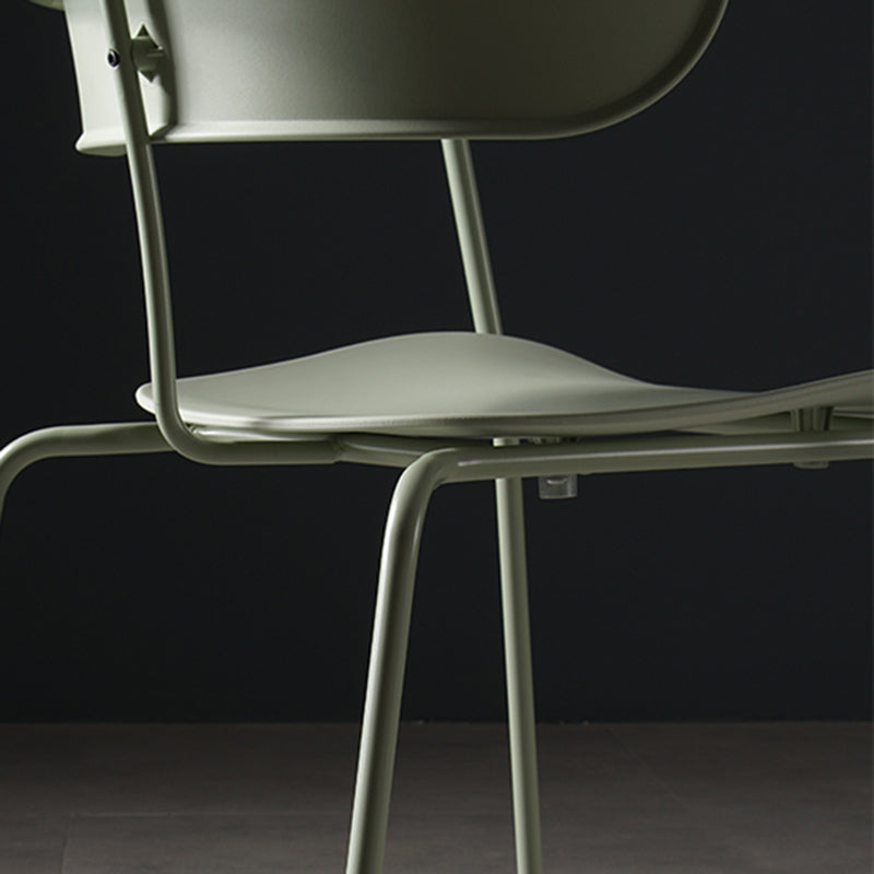 Contemporary Style Dining Chair Kitchen Open Back Arm Side Chair with Metal Legs Clearhalo ' kitchen&dining_furn' 'Dining Chairs' 'Dining Tables & Seating' 'dining_chair' 'furn' 'furn_dining_chair' 'Furniture' 'furniture_dining_chair' 'Kitchen & Dining Furniture' 'kitchen' 4209420