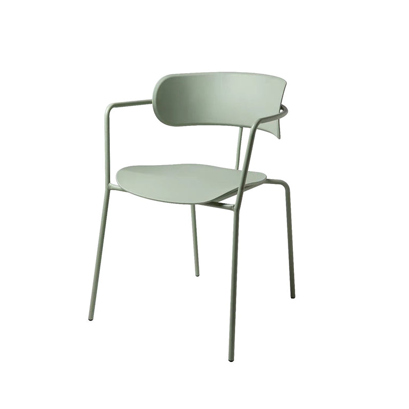 Contemporary Style Dining Chair Kitchen Open Back Arm Side Chair with Metal Legs Green 1 Piece Clearhalo ' kitchen&dining_furn' 'Dining Chairs' 'Dining Tables & Seating' 'dining_chair' 'furn' 'furn_dining_chair' 'Furniture' 'furniture_dining_chair' 'Kitchen & Dining Furniture' 'kitchen' 4209426