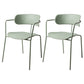 Contemporary Style Dining Chair Kitchen Open Back Arm Side Chair with Metal Legs Green 2 Piece Set Clearhalo ' kitchen&dining_furn' 'Dining Chairs' 'Dining Tables & Seating' 'dining_chair' 'furn' 'furn_dining_chair' 'Furniture' 'furniture_dining_chair' 'Kitchen & Dining Furniture' 'kitchen' 4209427