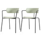 Contemporary Style Dining Chair Kitchen Open Back Arm Side Chair with Metal Legs Black Green 2 Piece Set Clearhalo ' kitchen&dining_furn' 'Dining Chairs' 'Dining Tables & Seating' 'dining_chair' 'furn' 'furn_dining_chair' 'Furniture' 'furniture_dining_chair' 'Kitchen & Dining Furniture' 'kitchen' 4209439