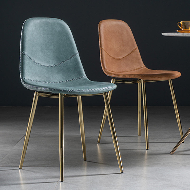 Glam Style Metal Dining Chair Dining Side Armless Chairs for Kitchen Clearhalo ' kitchen&dining_furn' 'Dining Chairs' 'Dining Tables & Seating' 'dining_chair' 'furn' 'furn_dining_chair' 'Furniture' 'furniture_dining_chair' 'Kitchen & Dining Furniture' 'kitchen' 4209444