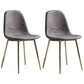 Glam Style Metal Dining Chair Dining Side Armless Chairs for Kitchen Gray Purple 2 Piece Set Brass Gold Clearhalo ' kitchen&dining_furn' 'Dining Chairs' 'Dining Tables & Seating' 'dining_chair' 'furn' 'furn_dining_chair' 'Furniture' 'furniture_dining_chair' 'Kitchen & Dining Furniture' 'kitchen' 4209448