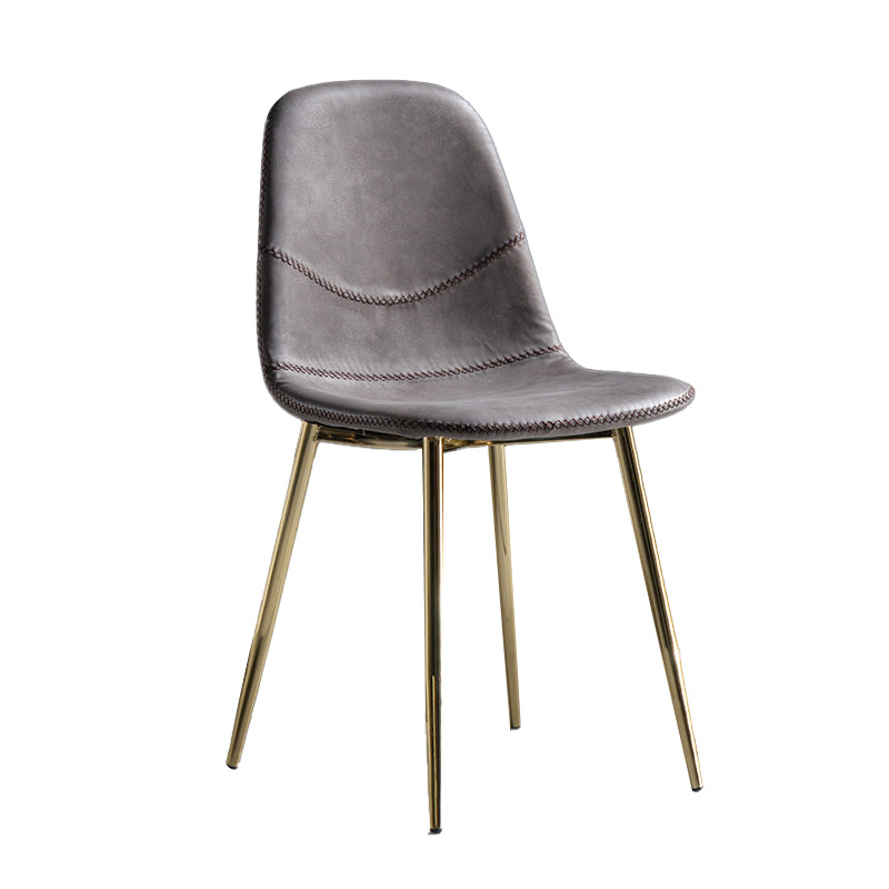 Glam Style Metal Dining Chair Dining Side Armless Chairs for Kitchen Clearhalo ' kitchen&dining_furn' 'Dining Chairs' 'Dining Tables & Seating' 'dining_chair' 'furn' 'furn_dining_chair' 'Furniture' 'furniture_dining_chair' 'Kitchen & Dining Furniture' 'kitchen' 4209452