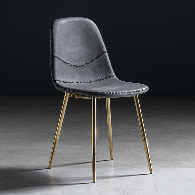 Glam Style Metal Dining Chair Dining Side Armless Chairs for Kitchen Black-Gray 1 Piece Brass Gold Clearhalo ' kitchen&dining_furn' 'Dining Chairs' 'Dining Tables & Seating' 'dining_chair' 'furn' 'furn_dining_chair' 'Furniture' 'furniture_dining_chair' 'Kitchen & Dining Furniture' 'kitchen' 4209453