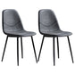 Glam Style Metal Dining Chair Dining Side Armless Chairs for Kitchen Black-Gray 2 Piece Set Black Clearhalo ' kitchen&dining_furn' 'Dining Chairs' 'Dining Tables & Seating' 'dining_chair' 'furn' 'furn_dining_chair' 'Furniture' 'furniture_dining_chair' 'Kitchen & Dining Furniture' 'kitchen' 4209461