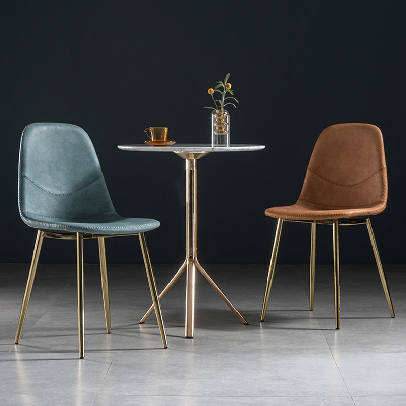 Glam Style Metal Dining Chair Dining Side Armless Chairs for Kitchen Clearhalo ' kitchen&dining_furn' 'Dining Chairs' 'Dining Tables & Seating' 'dining_chair' 'furn' 'furn_dining_chair' 'Furniture' 'furniture_dining_chair' 'Kitchen & Dining Furniture' 'kitchen' 4209463