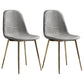Glam Style Metal Dining Chair Dining Side Armless Chairs for Kitchen Light Gray 2 Piece Set Brass Gold Clearhalo ' kitchen&dining_furn' 'Dining Chairs' 'Dining Tables & Seating' 'dining_chair' 'furn' 'furn_dining_chair' 'Furniture' 'furniture_dining_chair' 'Kitchen & Dining Furniture' 'kitchen' 4209487