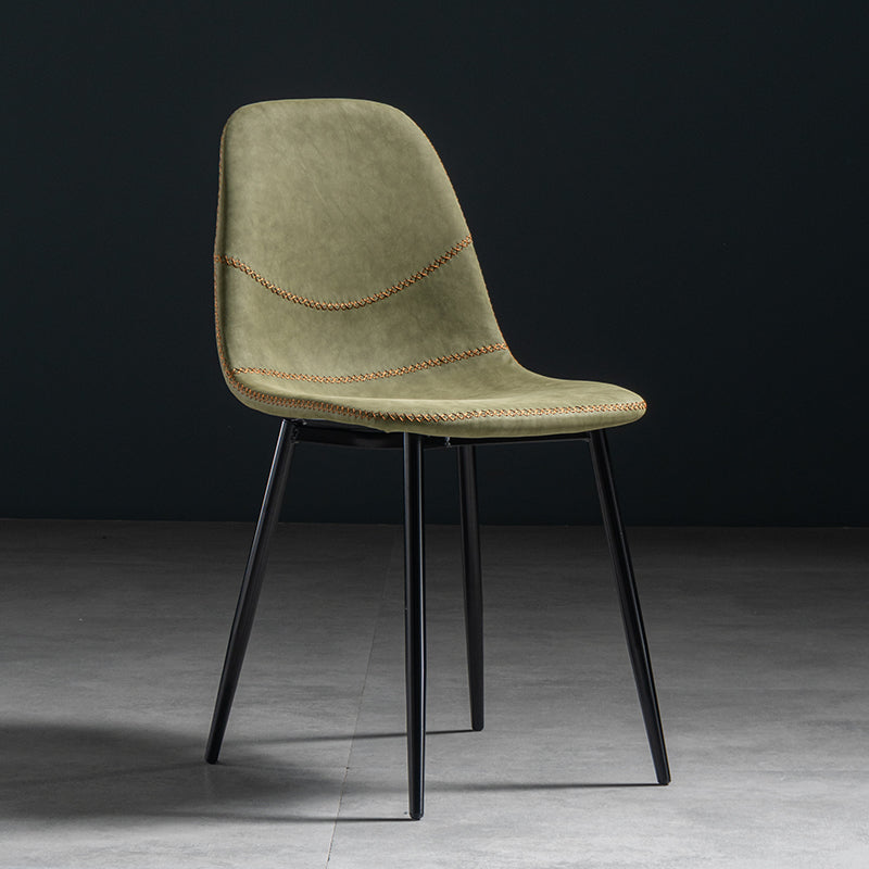 Glam Style Metal Dining Chair Dining Side Armless Chairs for Kitchen Green 1 Piece Black Clearhalo ' kitchen&dining_furn' 'Dining Chairs' 'Dining Tables & Seating' 'dining_chair' 'furn' 'furn_dining_chair' 'Furniture' 'furniture_dining_chair' 'Kitchen & Dining Furniture' 'kitchen' 4209516