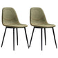 Glam Style Metal Dining Chair Dining Side Armless Chairs for Kitchen Green 2 Piece Set Black Clearhalo ' kitchen&dining_furn' 'Dining Chairs' 'Dining Tables & Seating' 'dining_chair' 'furn' 'furn_dining_chair' 'Furniture' 'furniture_dining_chair' 'Kitchen & Dining Furniture' 'kitchen' 4209517